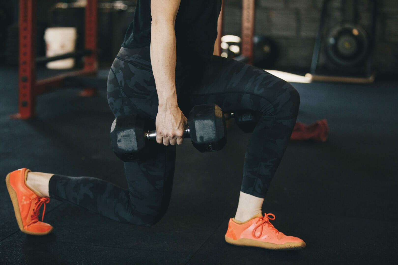 a person using a dumbbell for workout